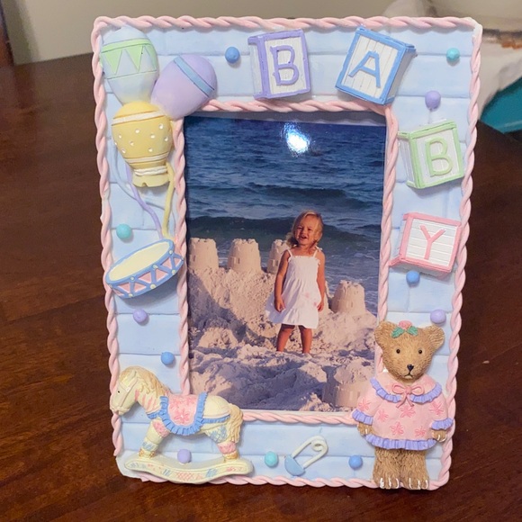 Pastel Baby Picture Frame with Toys - Picture 1 of 2